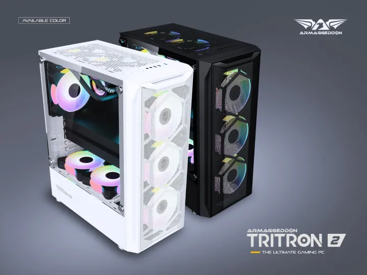 Armaggeddon Tritron 2 ATX Casing / 3 ARGB Fans Included