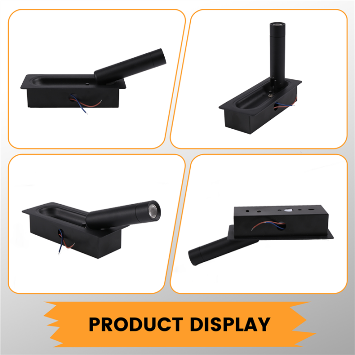 Room%20Led%20Lamp%20Headboard%20Wall%20Light%20Sconce%20Bed%20Side%20Reading%20Light%20Recessed%20Automatic%20Switch%20Wall%20Lamps,Black%20-%20Image%205