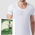 Comfy Men Sleeve White Cotton Vest - RNS - 100% Cotton. 