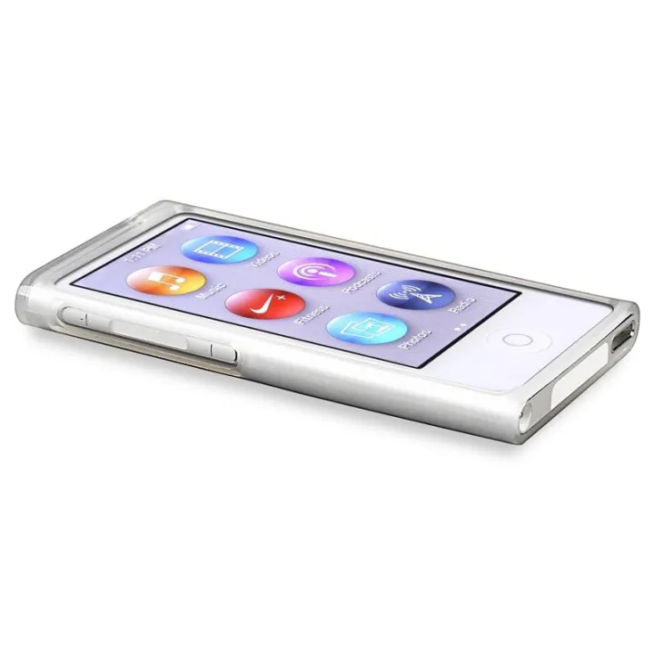 JDXHLAU%20TPU%20Rubber%20Skin%20Case%20compatible%20with%20Apple%20iPod%20nano%207th%20Generation,%20Frost%20Clear%20White%20-%20Image%203