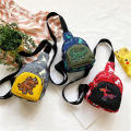 Kids Waist Bag Dinosaur Crossbody Cartoon Chest Pouch Children Travel Pack Boy Girl Gift Bag. 