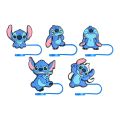 5pcs New Cartoon Stitch Straw Cover Cap Cute 8mm 10mm Straw Tip Covers Funny Tumbler Accessories Straw Topper for Stanley Cup 30 40 Oz. 