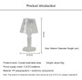 [lowest price] ins crystal small table lamp LED diamond night light bedroom bedside atmosphere light transparent acrylic warm light. 