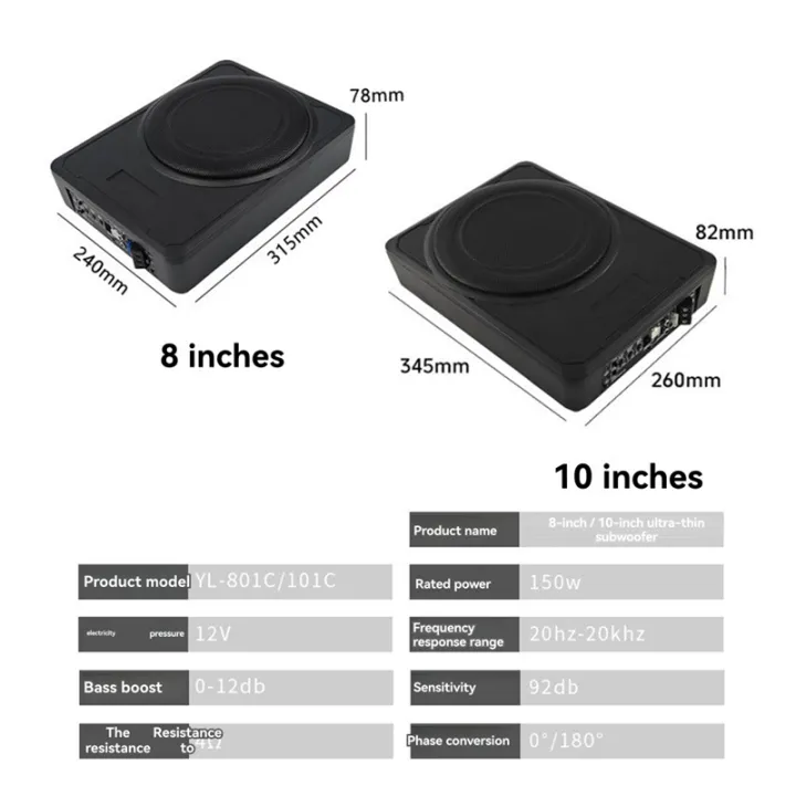 10in%20Bass%20Powered%20Speaker%20Car%20Subwoofer%20800W%20Stable%20Performance%20Housing%20Subwoofer%20for%2012V%20Vehicles,%20Ideal%20for%20Car,%20Truck,%20Marine%20Boat%20-%20Image%202