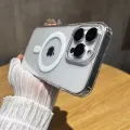 Clear For Magsafe Charge Case For Apple iPhone 16 15 14 13 12 11 Pro Max Plus Mini Magnetic Acrylic Transparent Cover. 