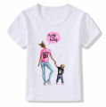 New Mom and Daughter Print T-shirt girls childern Fashion Summer Tops Kids clothes Short Sleeve Girls T shirt Tumblr Clothing. 