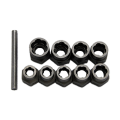 10pc Nut Extractor 1/2 Square Hole Air Cannon Electric Wrench Use Sliding Nut to Remove Red Box Tool Set. 