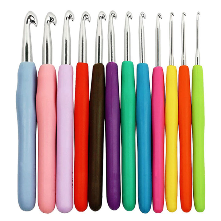 Crochet Hook Set with Ergonomic Handles for Extreme Comfort, Perfect Crochet Hooks, Extra Long  Knit Needles