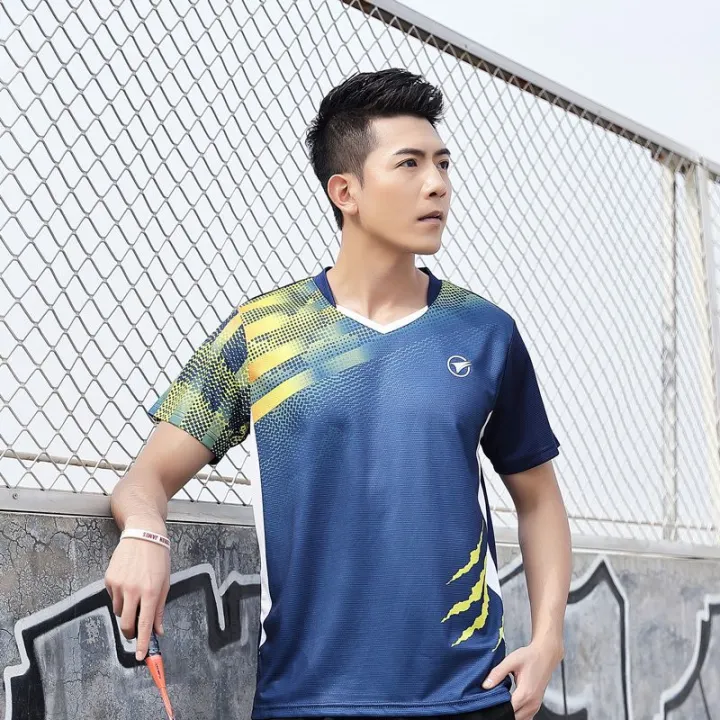 2023Badminton%20Clothes%20Outfit%20Men's%20and%20Women's%20Short-Sleeved%20Sports%20Summer%20Volleyball%20Tennis%20Table%20Tennis%20Training%20Uniform%20Customization%20-%20Image%209