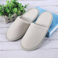 Winter Solid Color Velvet Warm Home Leisure Non-Slip Hotel Disposable Wool Slippers. 