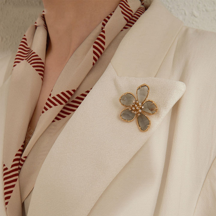 For Suit Sweater Shirt Broche Women's  Flower Brooch Vintage Jewelry Retro Style Brooches Decoration