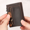 【FOOT SOFA】 Smart Pop Up Card Wallet for Men RF  Leather Card Case Slim Women Zip Coin Purse with Notes Compartment. 