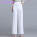 Lady Slacks Full Length ple Casual Loose Long Office Pants. 