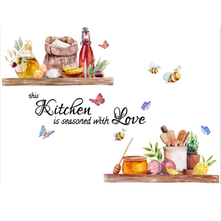 Removable%20Bee%20Butterfly%20Wall%20Sticker%20Beautiful%20Waterproof%20Self-adhesive%20English%20Kitchen%20Sticker%20English%20Kitchen%20Kitchen%20Decal%20Home%20Decor%20-%20Image%202