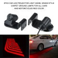 2PCS Car LED Projector Light Welcome Light Angel Wings Style Car Door Exterior Light Carpet Ground Lamps for All Cars and Motorcycles(Red Color). 