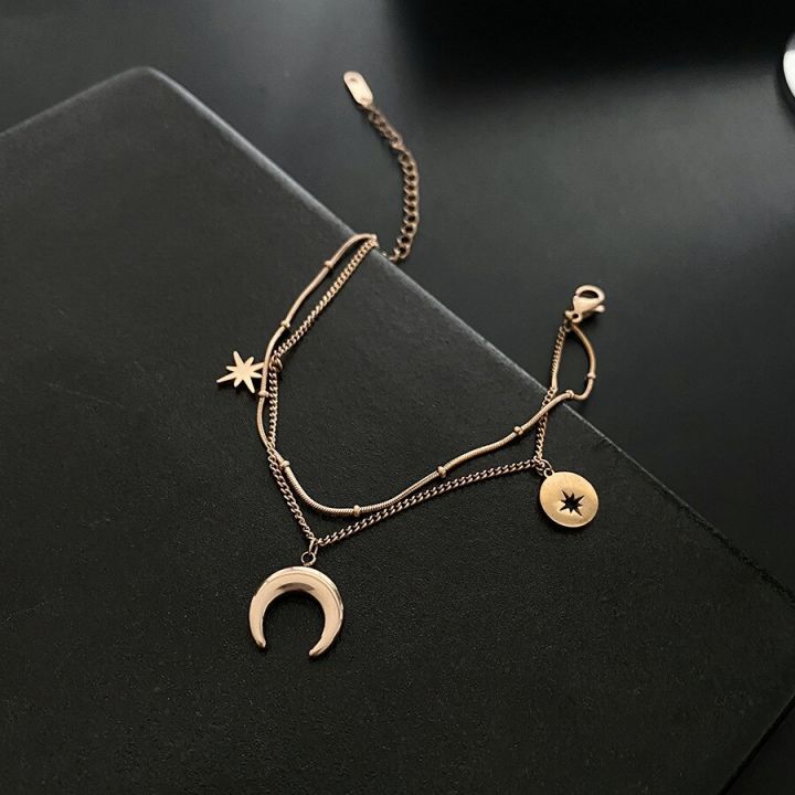 %E3%80%90ALLGOOD%E3%80%91%20Fashio%20Women's%20Hand%20Bracelets%20%20Double-layer%20Star%20Moon%20Bracelet%20Rose%20Gold%20Chain%20Fine%20Jewelry%20Stone%20%20Half%20-%20Image%204