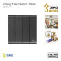 3 Gang 1 Way Switch White Dimo Lumin Warranty Lifetime. 