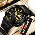 SANDA Brand Fashion Business Luxury Date Timer Digital Quartz Men's Watch. 