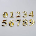 【Miga Plaza】dongxing 1pc Height 5cm Golden Home Sticker Address Door Label Gold Modern House Number. 
