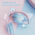 (New) BT029C RGB Dual Modes Cat Ear Wireless Bluetooth Headphone. 