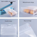Transparent Stand Up Food Bag Resealable Zipper Thickened Snack Packing Bags Plastic Food Saver Sealing Bag Carry Pouch. 