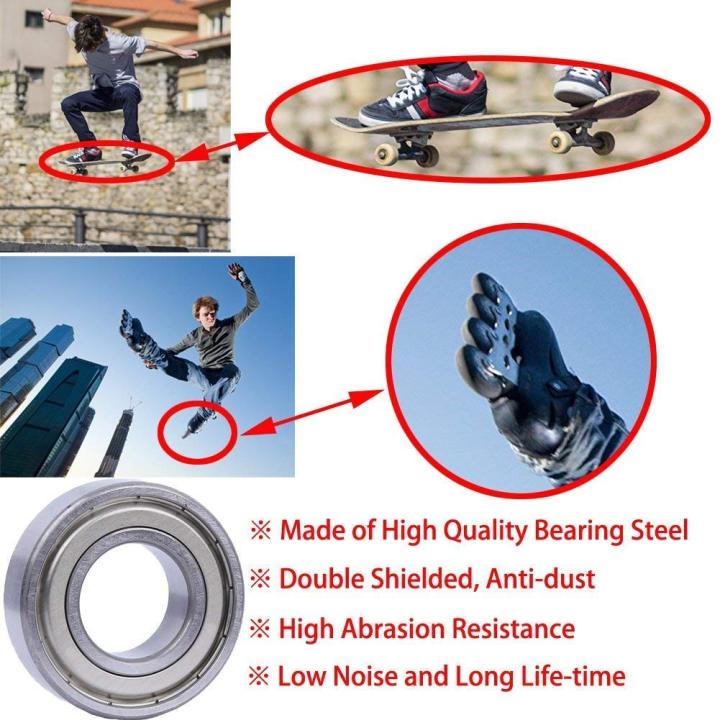 QUANBU%2025Pcs%20608%20ZZ%20Ball%20Bearings,%20608Zz%20Metal%20Double%20Shielded%20Miniature%20Deep%20Groove%20Skateboard%20Ball%20Bearings%20(8mm%20x%2022mm%20x%207mm)%20-%20Image%207