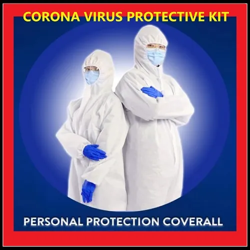 Hazmat Suit Coveralls Anti-virus Protection Clothing Safety Disposable Medical Corona Covid-19 Mask