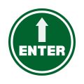 ENTER ABOVE STICKER - CIRCLE - 6INCH X 6 INCH. 