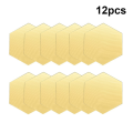 6/12PCs Hexagonal Diy 3D Mirror Wall Stickers Restaurant Aisle Floor Personality Decorative Mirror Paste Living Room Sticker. 