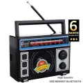 Rechargeable Radio 1367U  BT FM USB SD 3BANDS TF Music Player. 