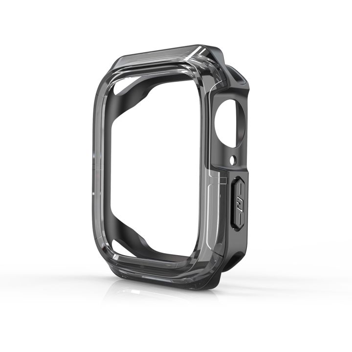 Transparent Two-color Armor Case For Apple Watch Series 6 & SE & 5 & 4 44mm
