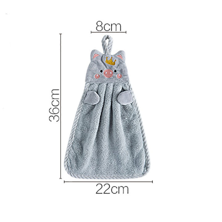 YUBAGUANB%20Handkerchief%20Supplies%20Wall%20Mounted%20Embroidery%20Quick-drying%20Plush%20Soft%20Kitchen%20Bathroom%20Use%20Hanging%20Fabric%20Microfiber%20Hand%20Dry%20Towel%20Cartoon%20Hand%20Towel%20-%20Image%203