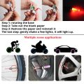 2 Pcs LED Bike Car Tire Light Dust Valve Cap with Batteries. 