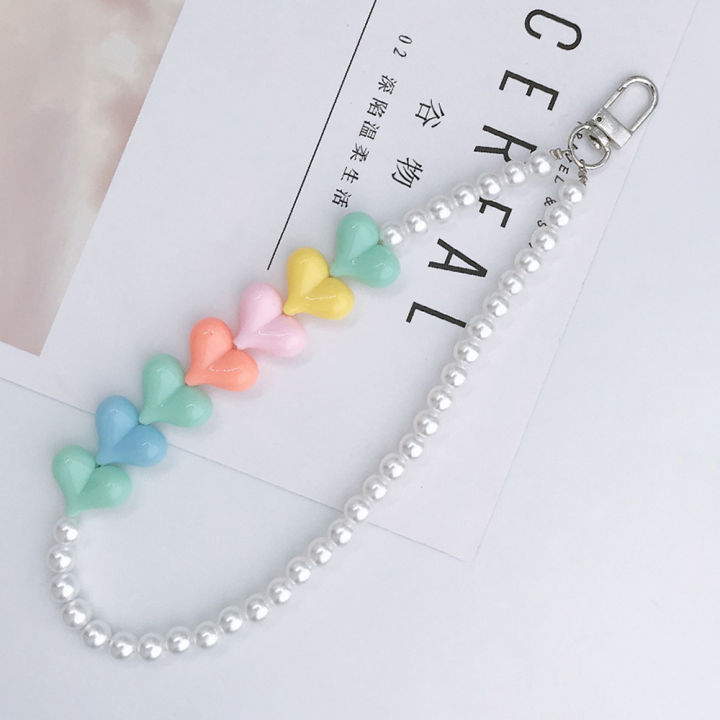 Colorful%20Resin%20Heart%20Flower%20Pearl%20Acrylic%20Beaded%20Phone%20Chain%20Strap%20For%20Women%20Charm%20Phone%20Lanyard%20Accessories%20-%20Image%204