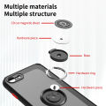 Lenuo Anti-fall Fashion Protective Phone Case For iPhone SE / 7 / 8 Casing Multifunction Car Magnetic Shockproof With Ring Stand Back Cover. 