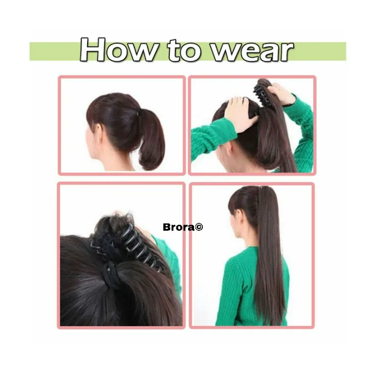 Claw%20Clips%20Pony%20Tail%20Hairpieces%20For%20Women%20Straight%20Hair%20Ponytail%20Extension%20With%20Claw%20Clip%20Ponytail%20%20Wigs%20For%20Girls%20%20-%20Natural%20Black%20-%20Image%202
