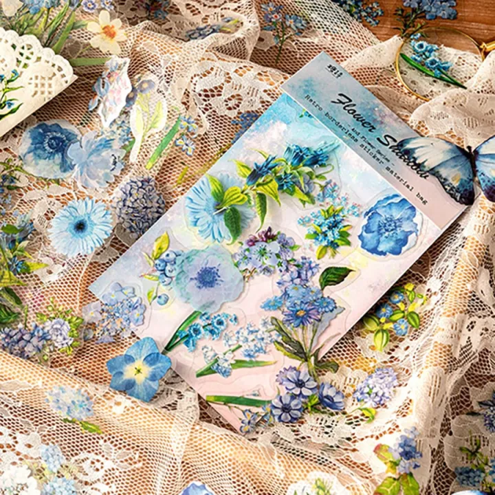 Mr.%20Paper%20100Pcs/Bag%20Aesthetic%20Flower%20Stickers%20Literature%20Vintage%20Botanical%20Hand%20Account%20Material%20Decorative%20Stationery%20Stickers%20-%20Image%203