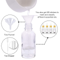 Glass Dropper Bottle 24 Pack Clear Glass Bottles Empty with 2 Funnels & 2 Long Pipettes, 30ml Eye Dropper Bottles. 
