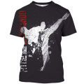 Japan Training T-shirt Men's 3d Karate Printed Tee Tops Oversized Short-sleeved Harajuku Style Sportswear Men T Shirt Clothes. 