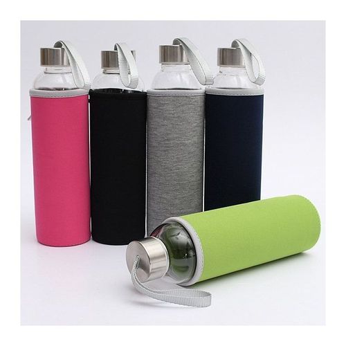 Travel Glass Water Bottle 550ml