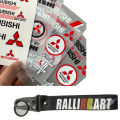 【Miga Plaza】RALLIART Reflective Sticker Mitsubishi Car Emblem Badge Decal 3D Embossed Decals  Dashboard Door Handle Rear Window Glass Decals  General. 