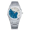 Trending Arabic Aura Watch Silver Gold Two Tone Stainless Steel Watch High End Luxury Quartz Analog Business Watch Trend Chain Fashion Watch Casual Men Arabian Wrist Watches For Boys Gents Woch - Black Blue White HF. 