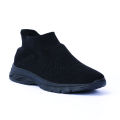 YOO Knitted Black Casual Shoes For Women - ABAYA. 