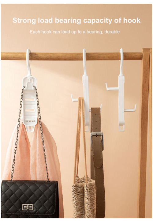 Storage Hook Multifunctional Hanger Hook Folding Anti-skid Rotate Hanger Anti-skid Multifunction Clothes Hanger Hook For kitchen Bedroom