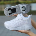 Deformation Heelys Children's Male and Female Students Double-Wheel Automatic Retractable Invisible Walking Shoes Single-Wheel the Skating Shoes. 