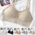 Muses Mall Sports Style Underwear Comfortable Seamless Push-up Yoga Bra with Adjustable Straps for Women Deep V Neck Shockproof Wireless Jogging Bra Sports Underwear. 