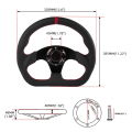 OUMERY 13 Inch Racing PC Game 320mm Leather Steering Wheel Drift Racing Parts Modified Steering Wheel. 