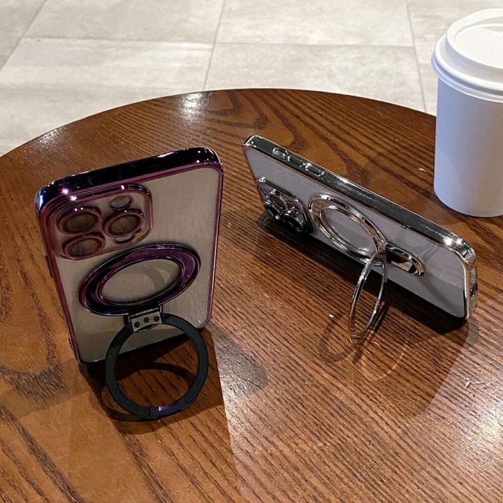 HOCE%20Plating%20Magnetic%20Ring%20Bracket%20Phone%20Cases%20For%20iPhone%2015%2014%2013%2012%2011%20Pro%20Max%20X%20XR%20XS%20Max%208%207%20Plus%20MagSafe%20Case%20Camera%20Lens%20Film%20Protection%20Holder%20Stand%20Soft%20TPU%20Clear%20Back%20Cover%20-%20Image%207