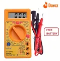 DT830D Mini Digital Multimeter Voltmeter Voltage Ampere Tester DC AC Ammeter Power Meter Test with Free Battery. 