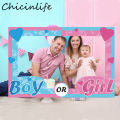Chicinlife Boy Or Girl Photo Booth Frame Prop Birthday Party Baby Shower Photobooth Props Gender Reveal Decoration. 